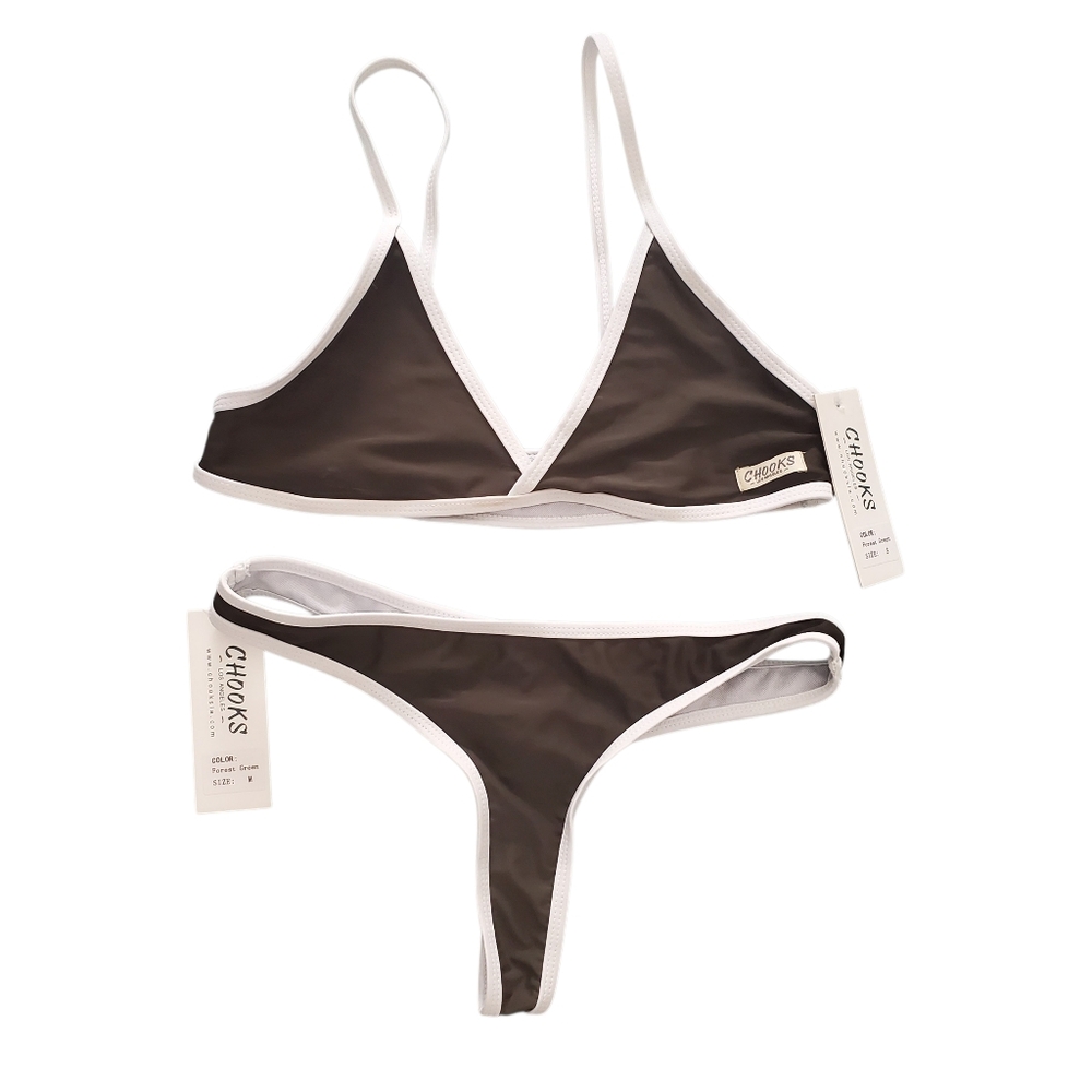 Boutine LA chooks Bikini bottom size medium forest green